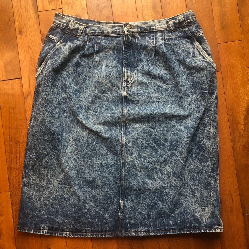 Vintage Acid Wash Jean Skirt 26 (16/18 irl)